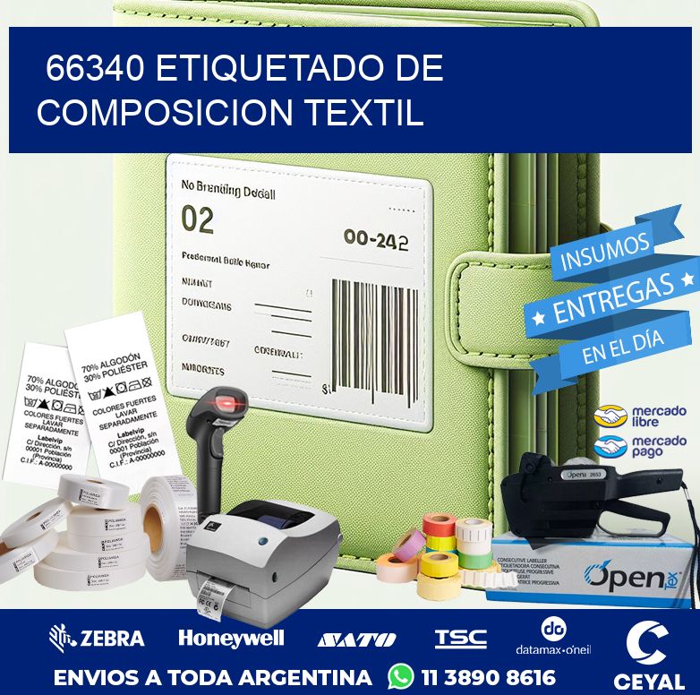 66340 ETIQUETADO DE COMPOSICION TEXTIL