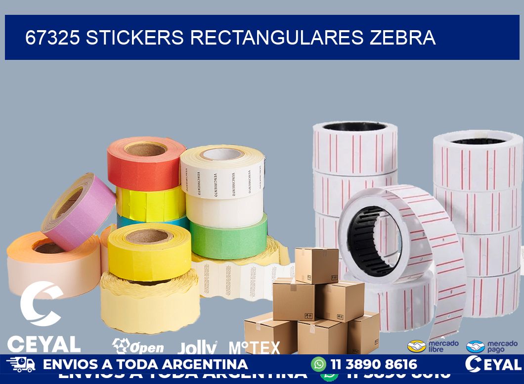 67325 Stickers rectangulares zebra