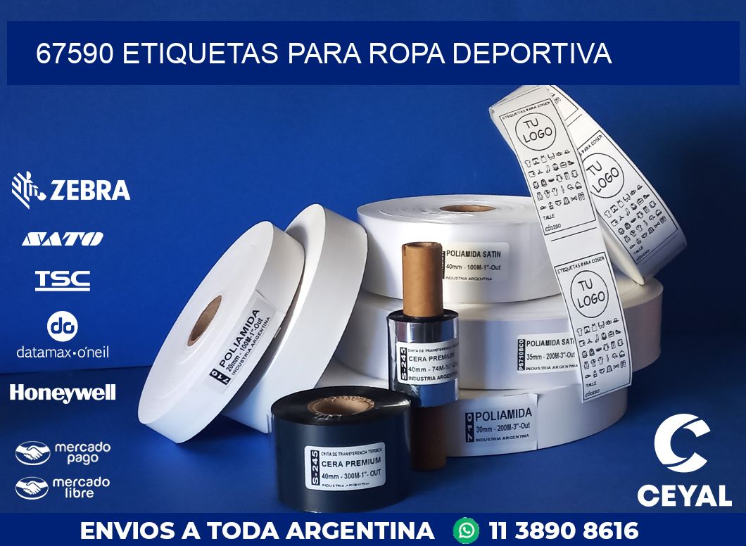 67590 ETIQUETAS PARA ROPA DEPORTIVA