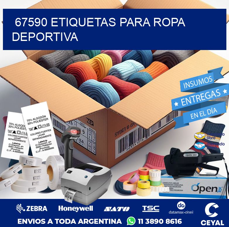 67590 ETIQUETAS PARA ROPA DEPORTIVA