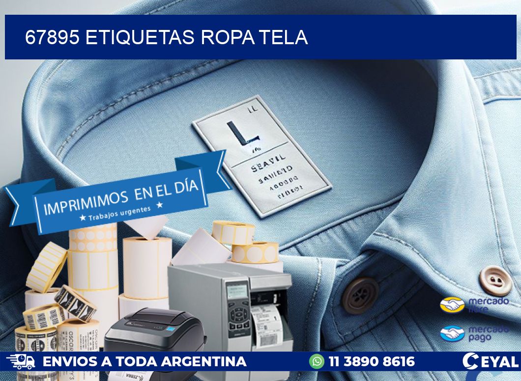 67895 ETIQUETAS ROPA TELA