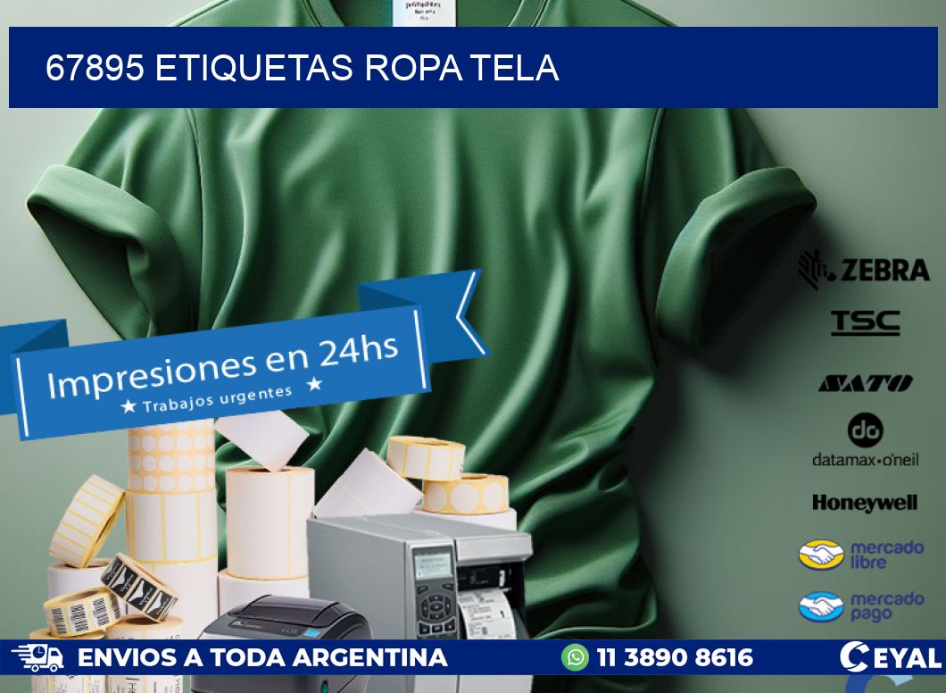 67895 ETIQUETAS ROPA TELA