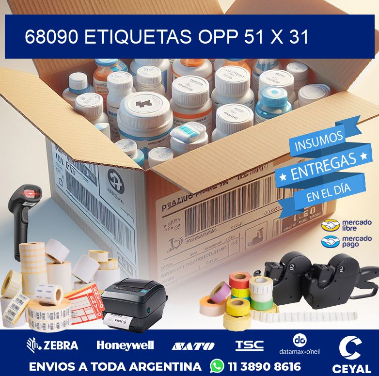 68090 ETIQUETAS OPP 51 X 31