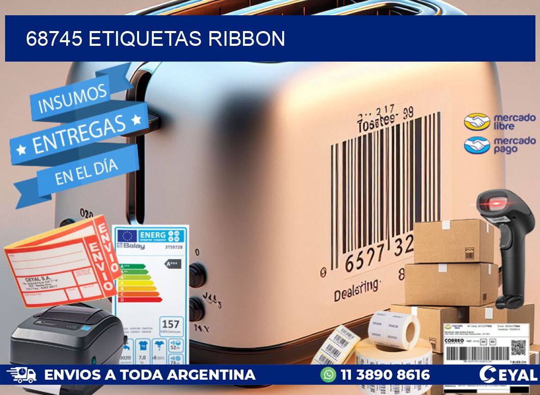 68745 ETIQUETAS RIBBON