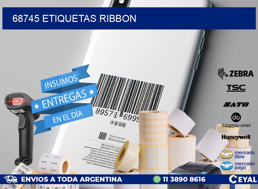 68745 ETIQUETAS RIBBON