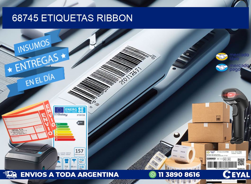 68745 ETIQUETAS RIBBON