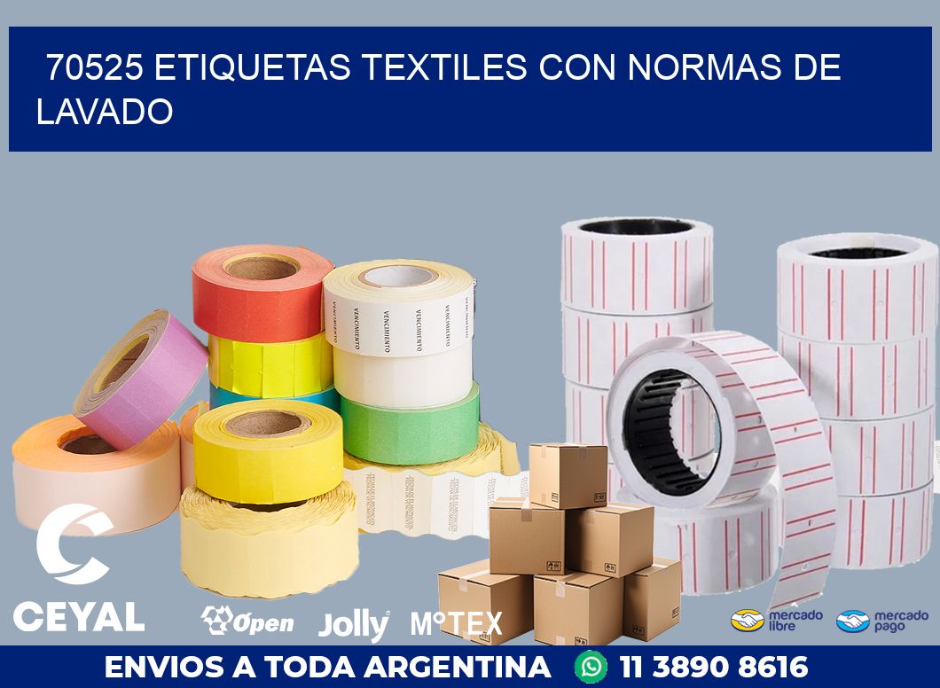 70525 ETIQUETAS TEXTILES CON NORMAS DE LAVADO