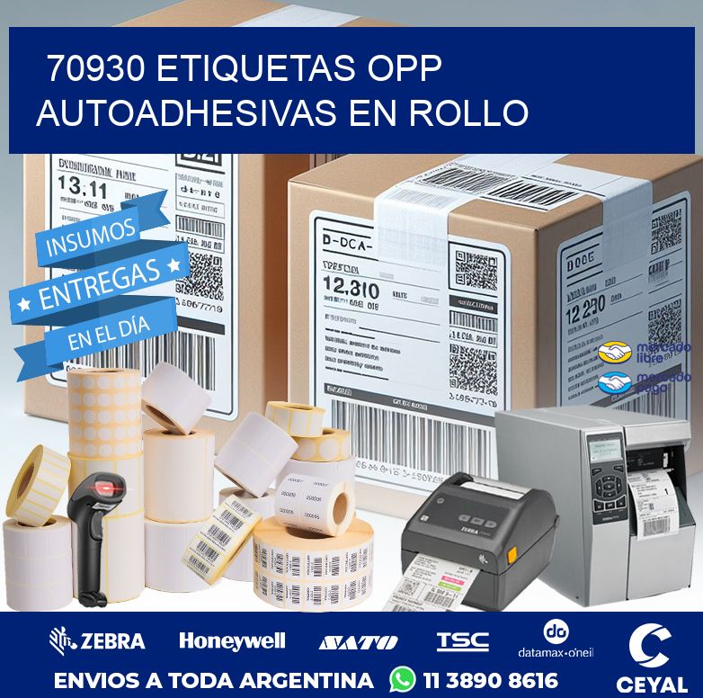 70930 ETIQUETAS OPP AUTOADHESIVAS EN ROLLO