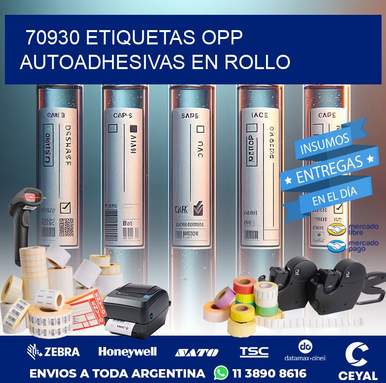70930 ETIQUETAS OPP AUTOADHESIVAS EN ROLLO