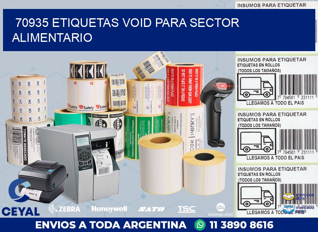 70935 ETIQUETAS VOID PARA SECTOR ALIMENTARIO