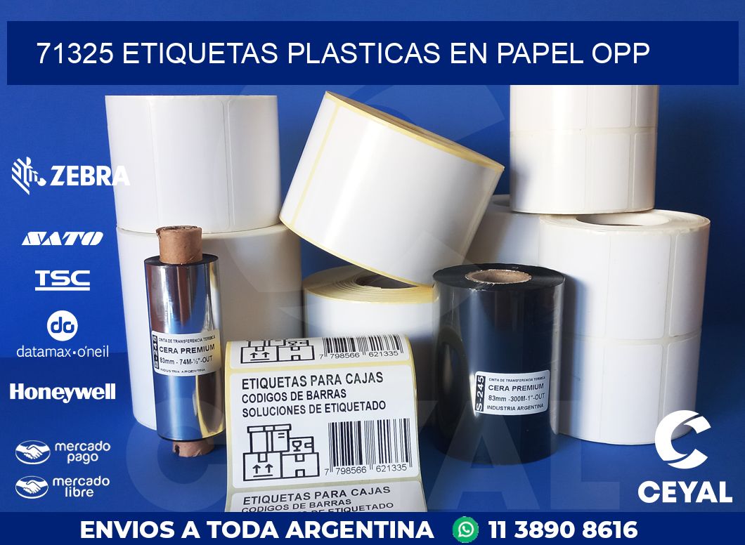 71325 ETIQUETAS PLASTICAS EN PAPEL OPP