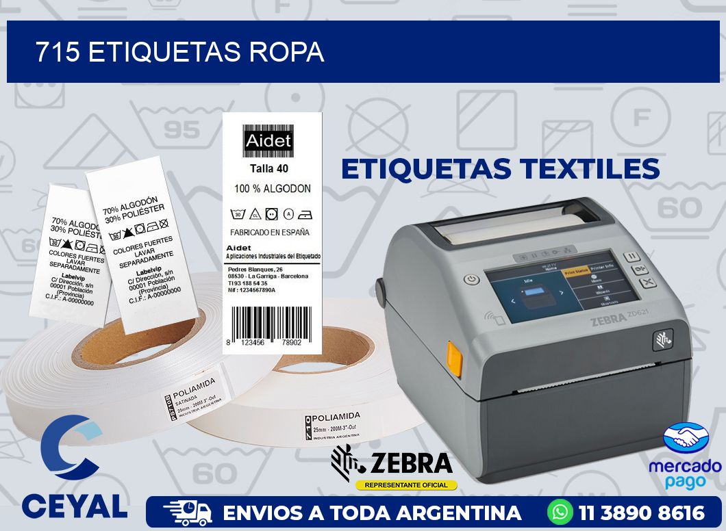 715 ETIQUETAS ROPA