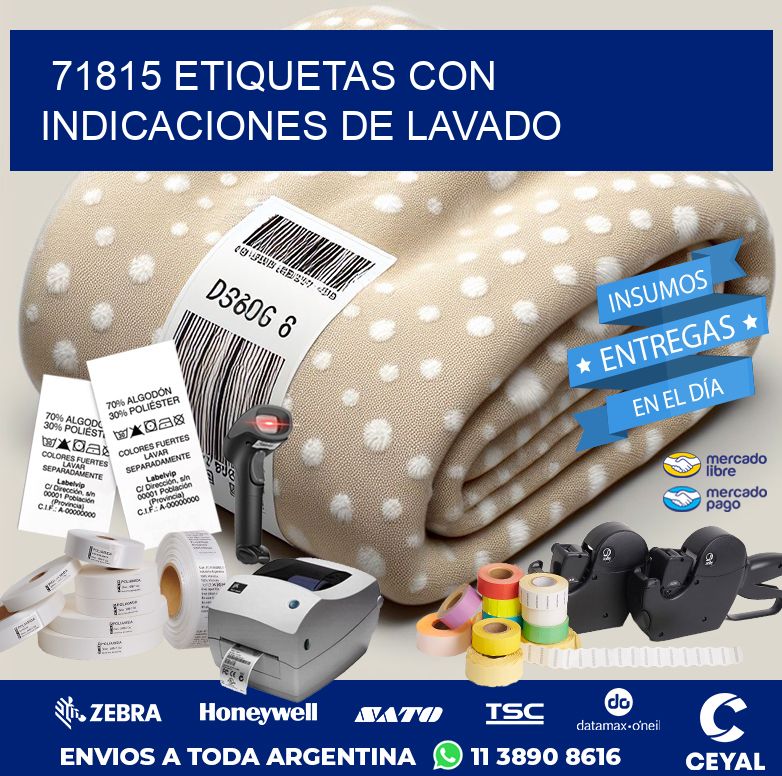 71815 ETIQUETAS CON INDICACIONES DE LAVADO