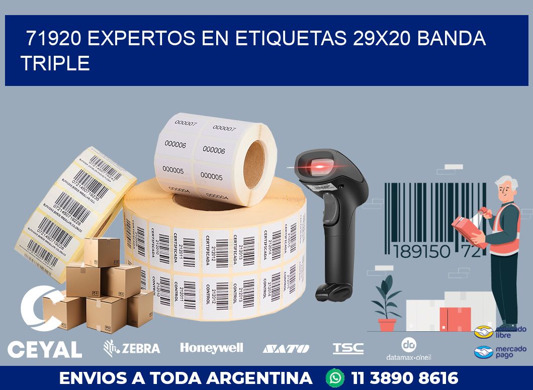 71920 EXPERTOS EN ETIQUETAS 29X20 BANDA TRIPLE