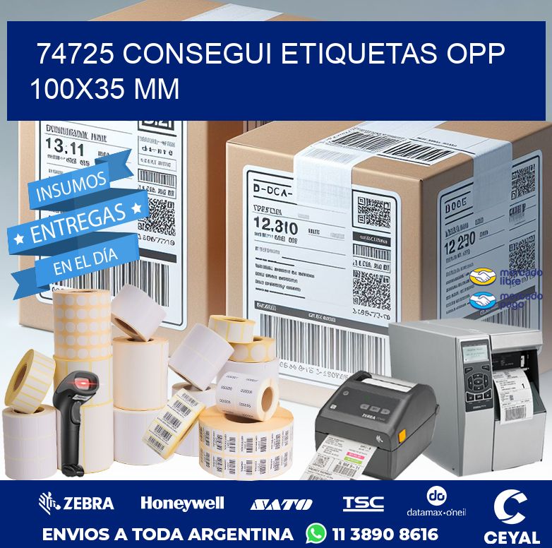 74725 CONSEGUI ETIQUETAS OPP 100X35 MM