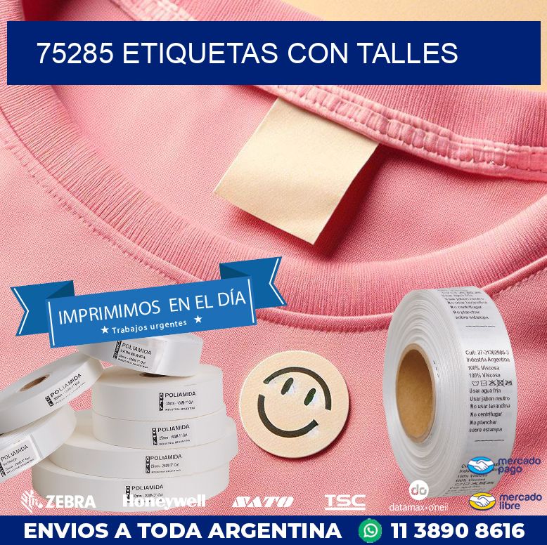 75285 ETIQUETAS CON TALLES