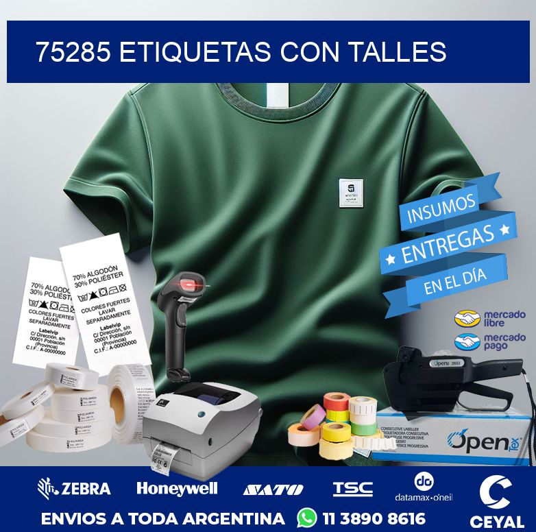 75285 ETIQUETAS CON TALLES