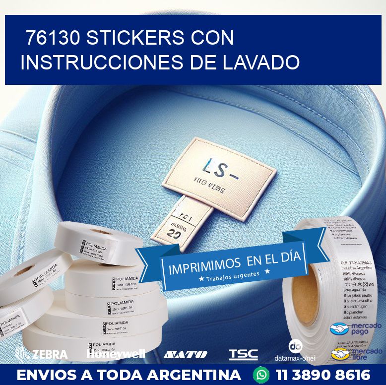 76130 STICKERS CON INSTRUCCIONES DE LAVADO