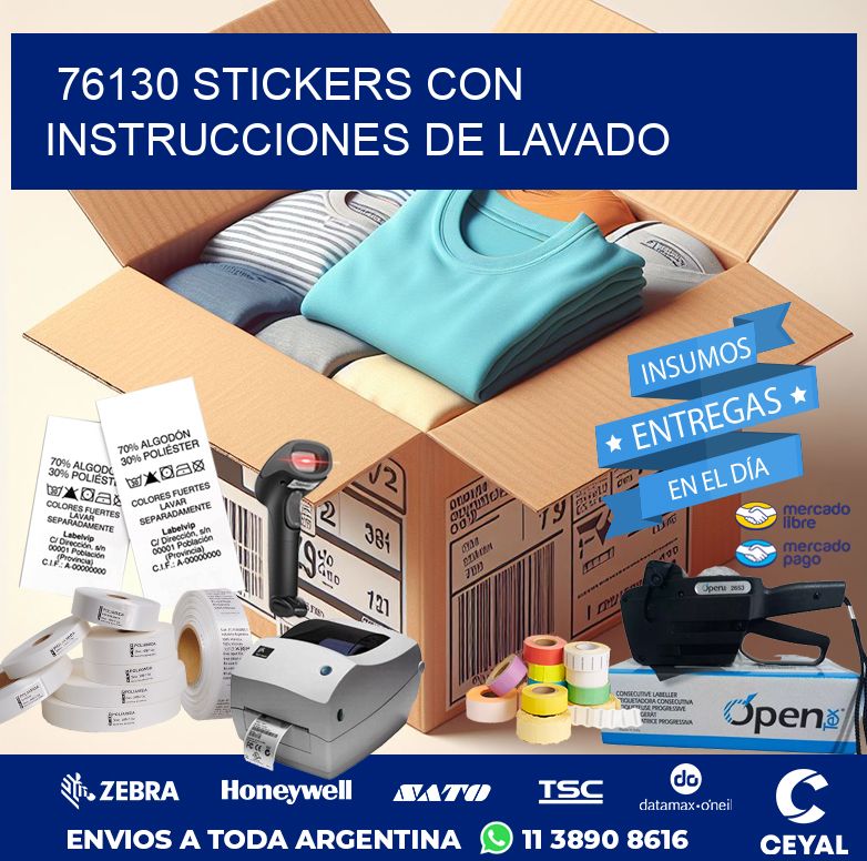 76130 STICKERS CON INSTRUCCIONES DE LAVADO