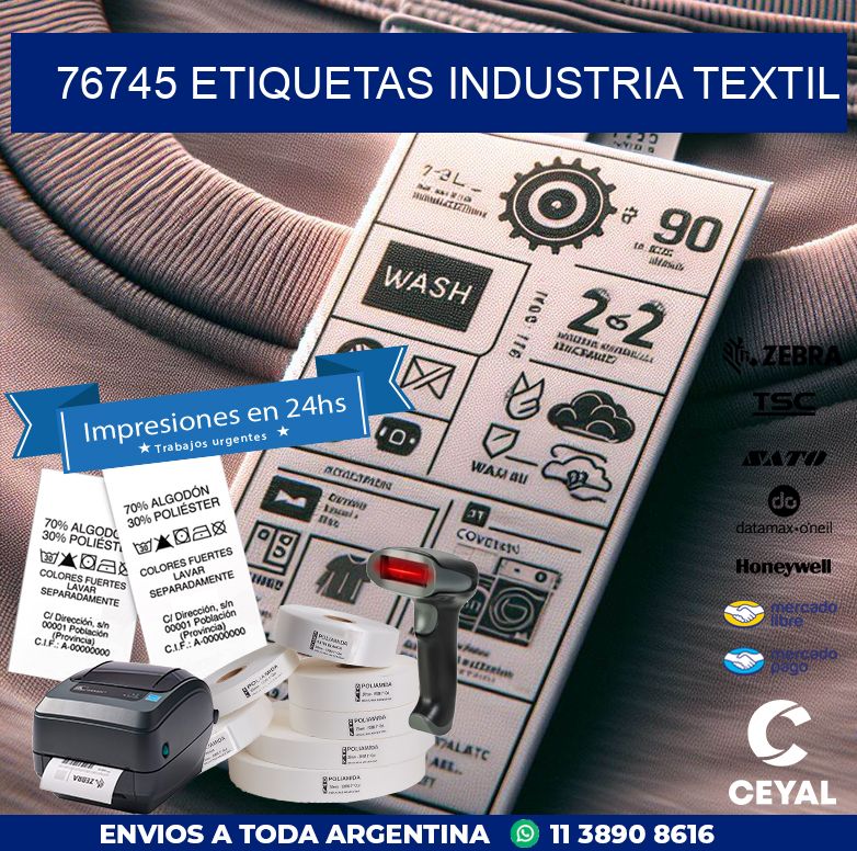 76745 ETIQUETAS INDUSTRIA TEXTIL