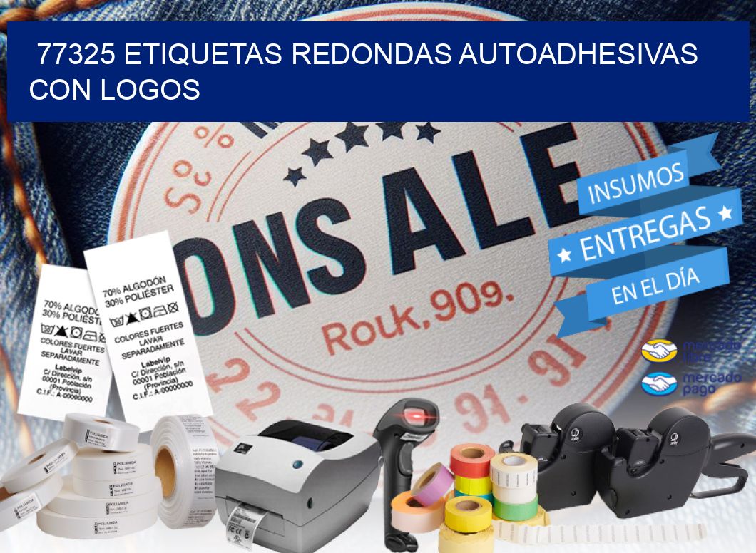 77325 ETIQUETAS REDONDAS AUTOADHESIVAS CON LOGOS