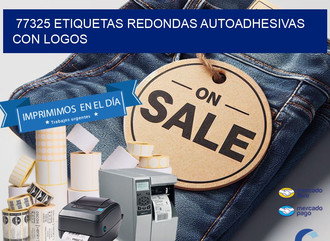 77325 ETIQUETAS REDONDAS AUTOADHESIVAS CON LOGOS