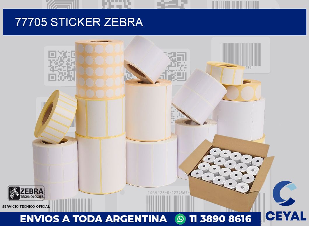 77705 sticker zebra