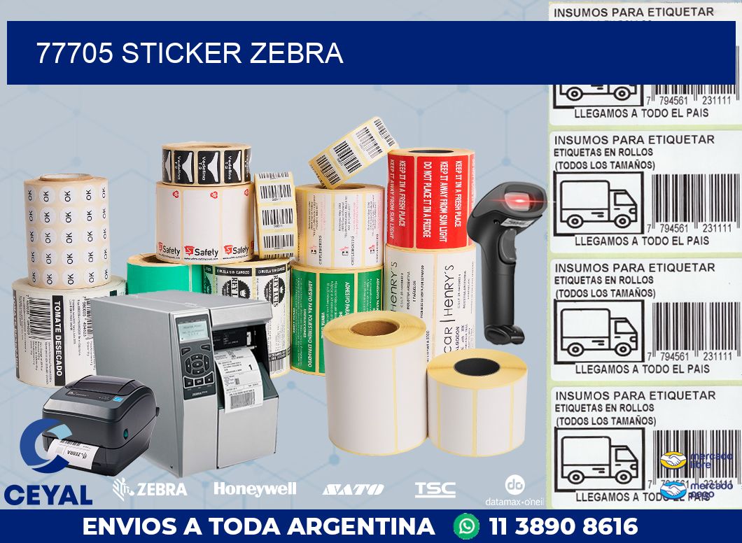 77705 sticker zebra