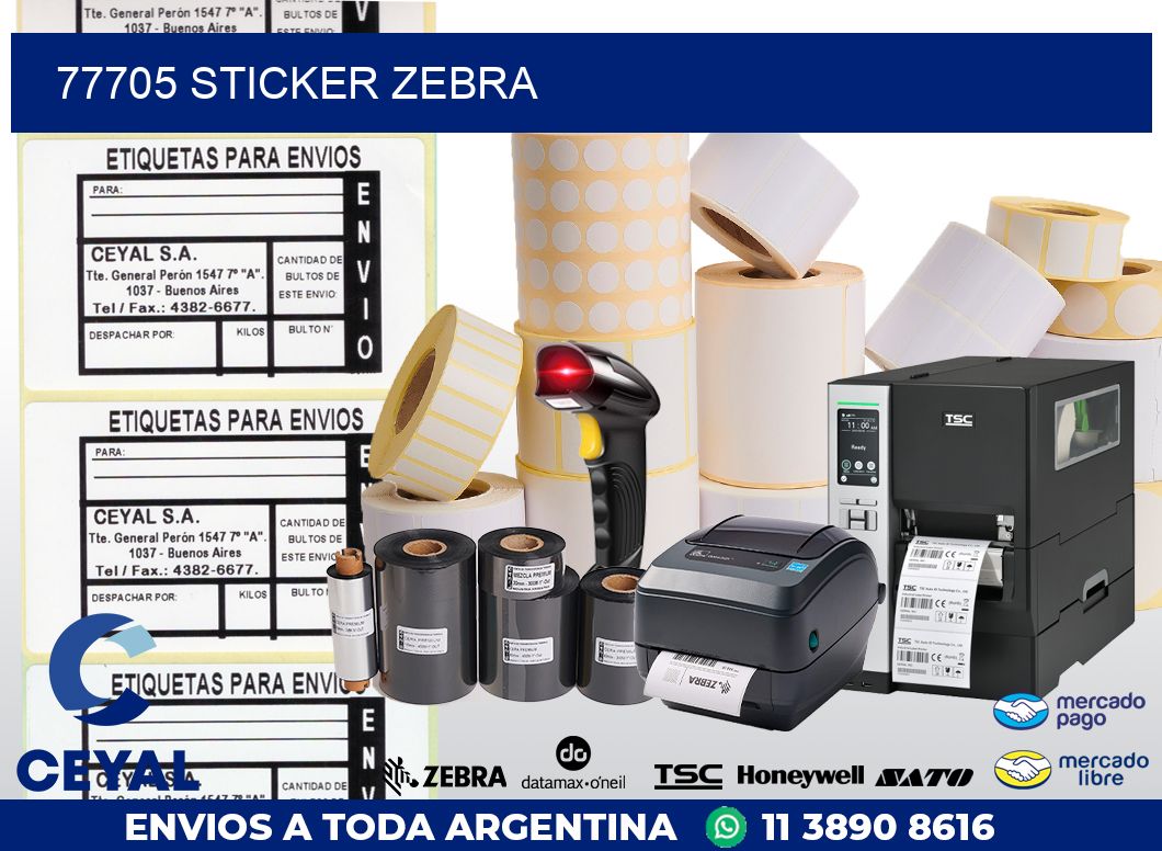 77705 sticker zebra