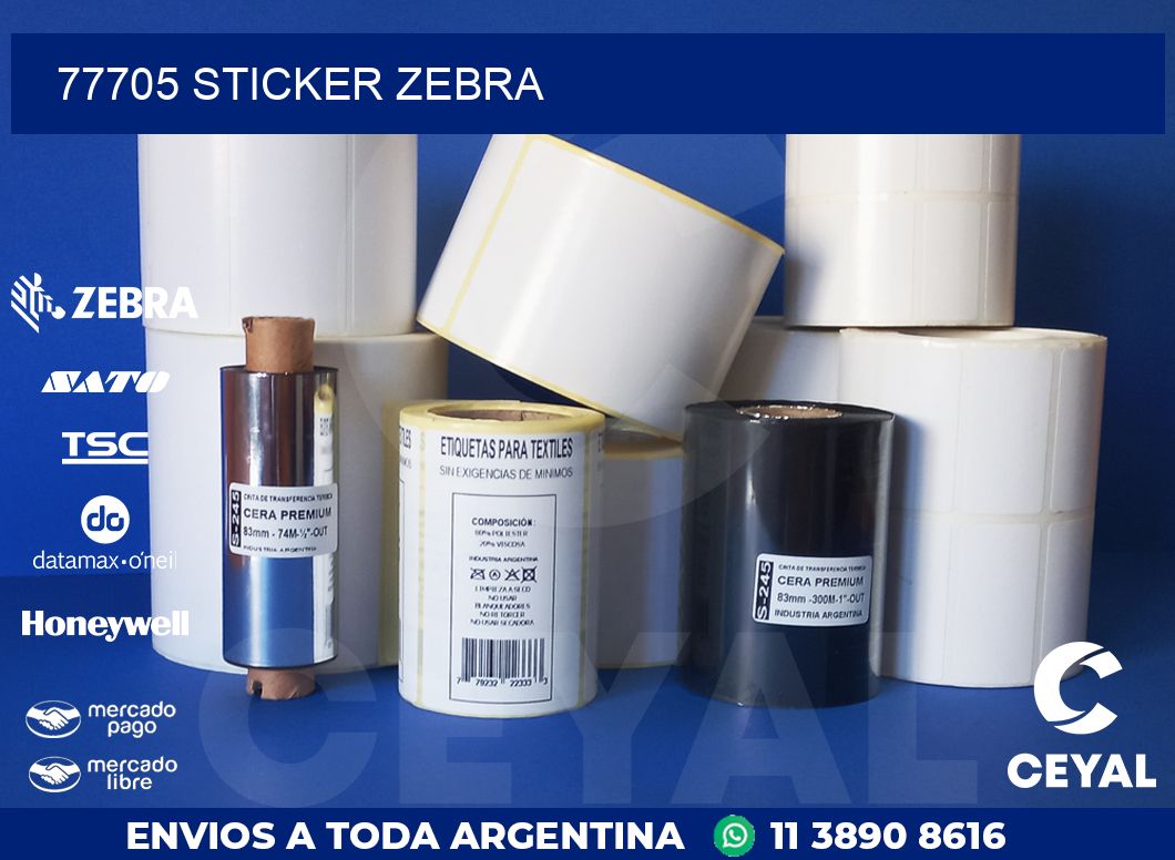 77705 sticker zebra