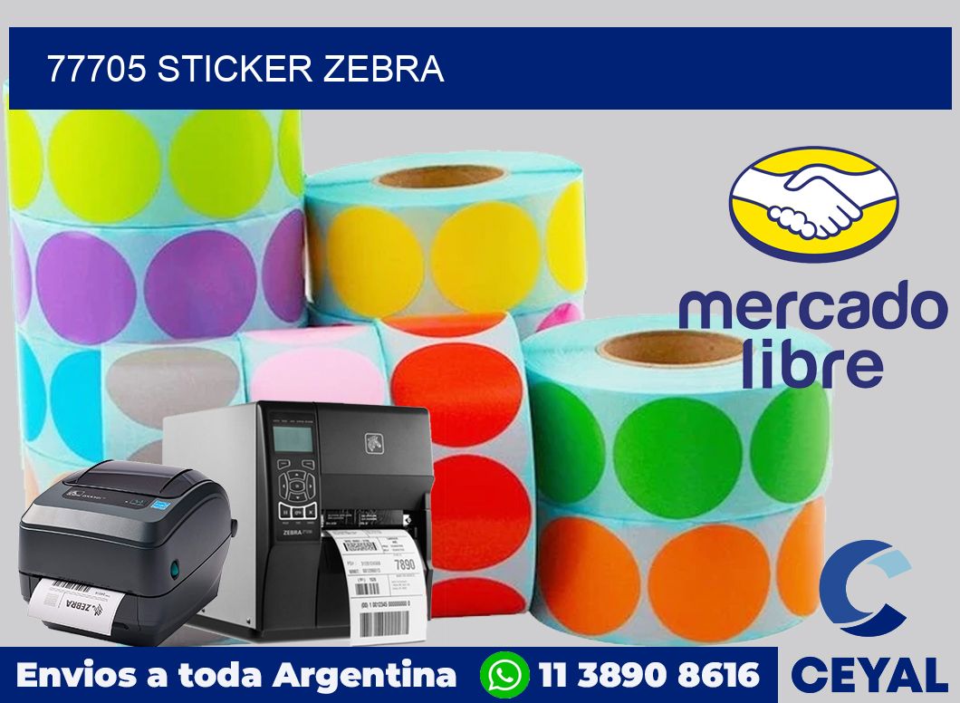 77705 sticker zebra