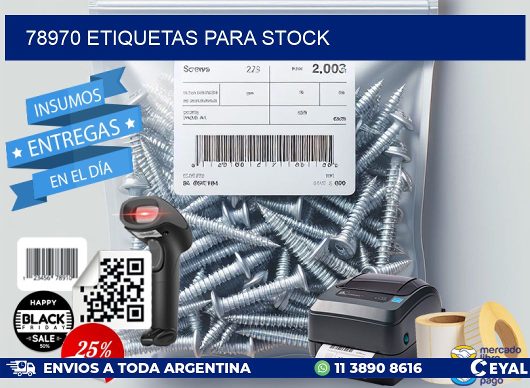 78970 ETIQUETAS PARA STOCK