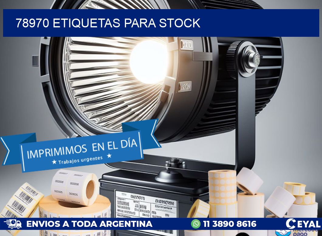 78970 ETIQUETAS PARA STOCK