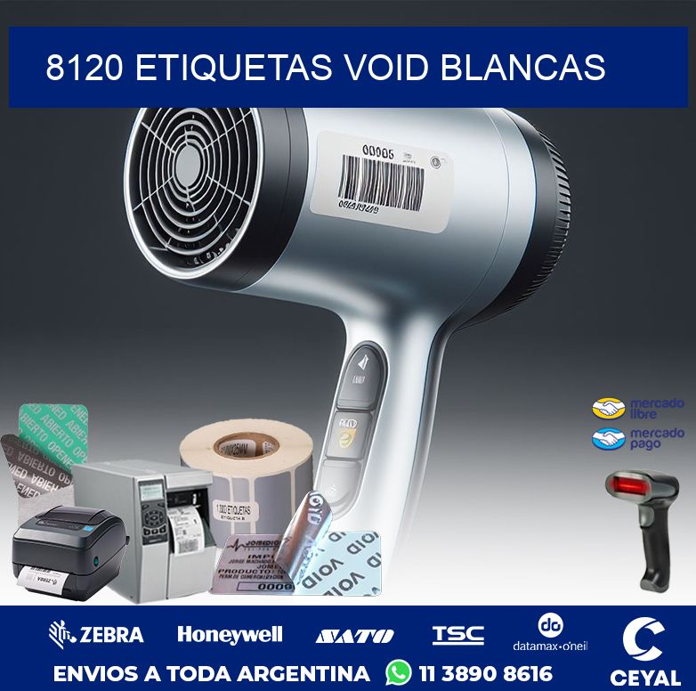 8120 ETIQUETAS VOID BLANCAS