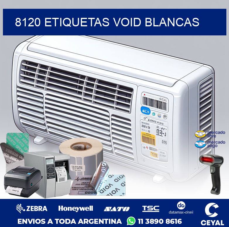 8120 ETIQUETAS VOID BLANCAS