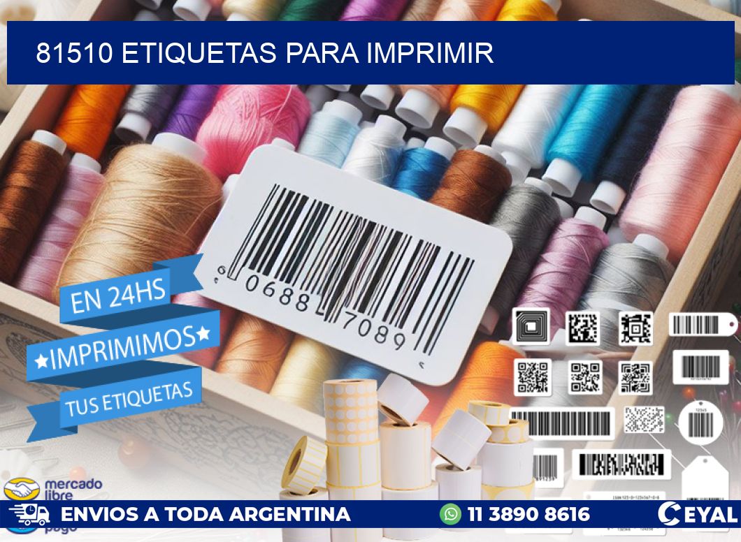 81510 ETIQUETAS PARA IMPRIMIR
