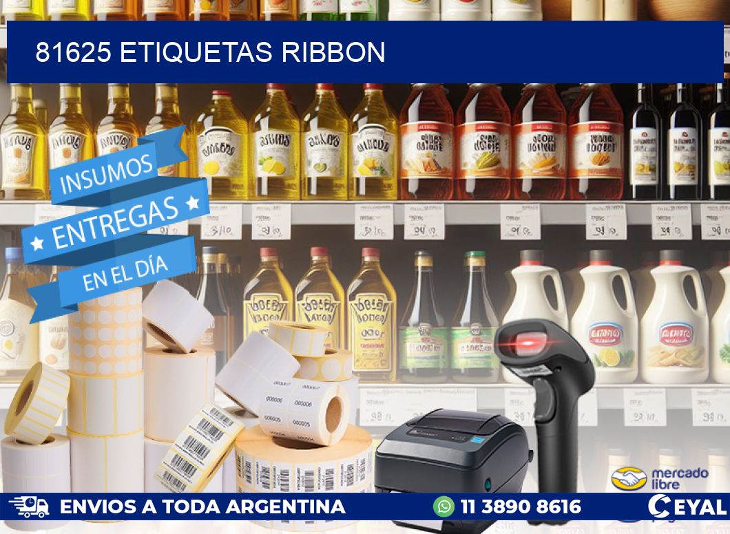 81625 ETIQUETAS RIBBON