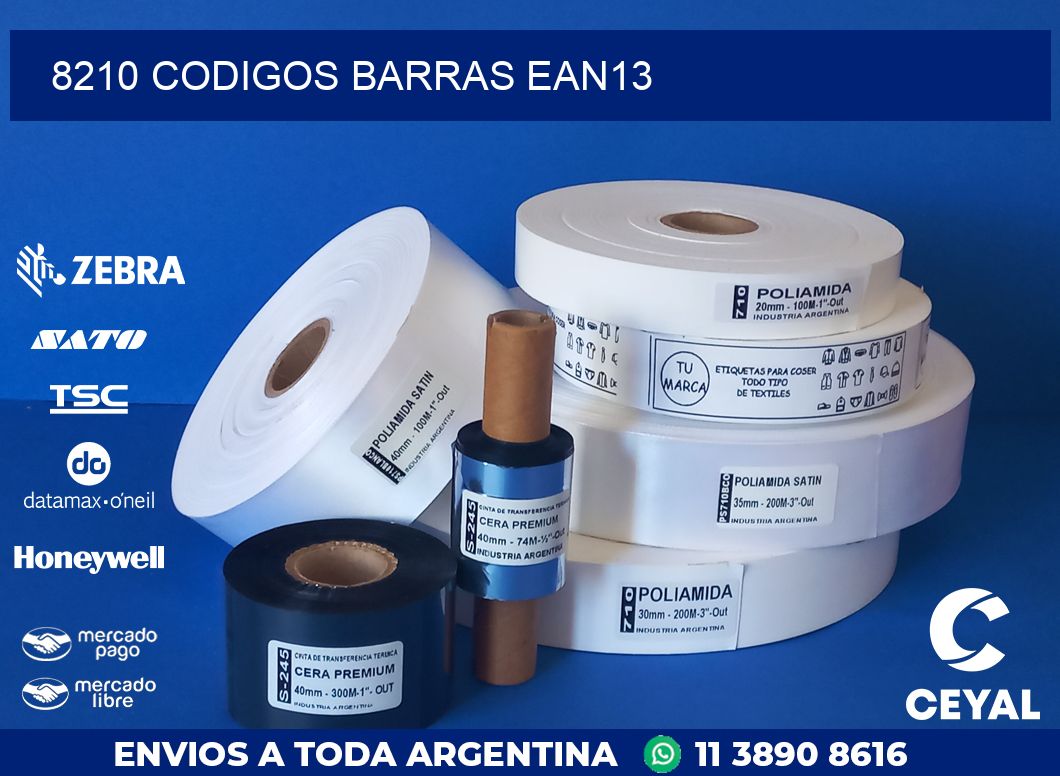 8210 CODIGOS BARRAS EAN13