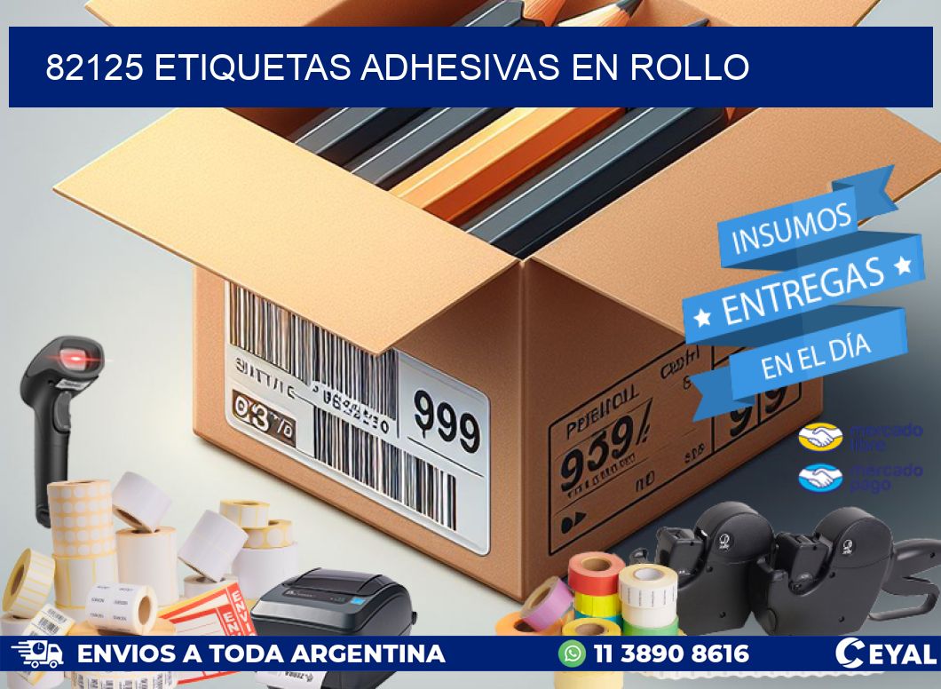 82125 etiquetas adhesivas en rollo