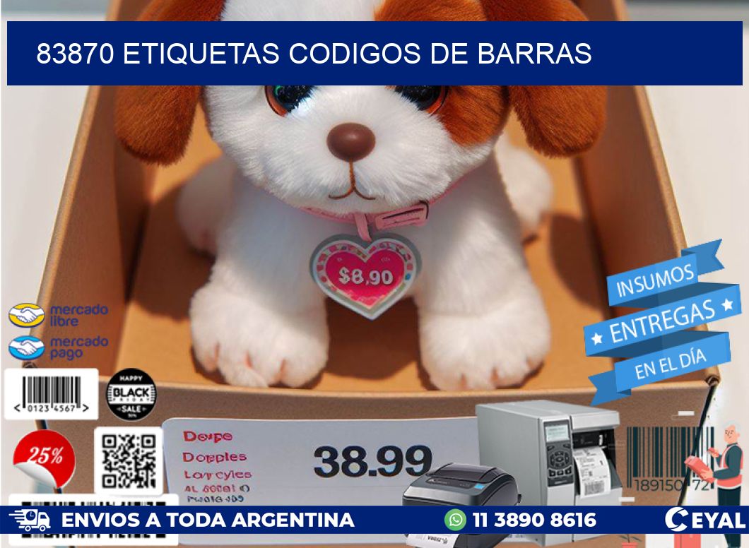 83870 etiquetas codigos de barras