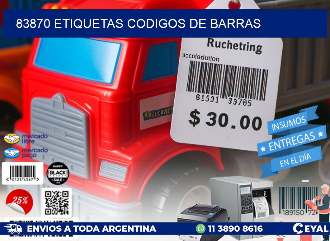 83870 etiquetas codigos de barras