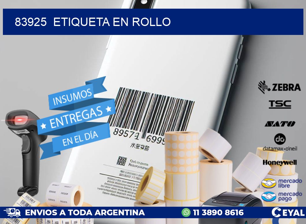 83925 etiqueta en rollo