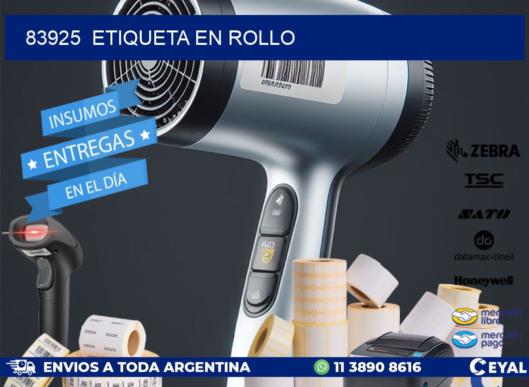83925 etiqueta en rollo