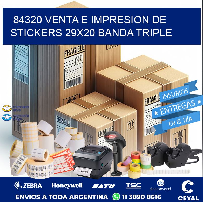 84320 VENTA E IMPRESION DE STICKERS 29X20 BANDA TRIPLE