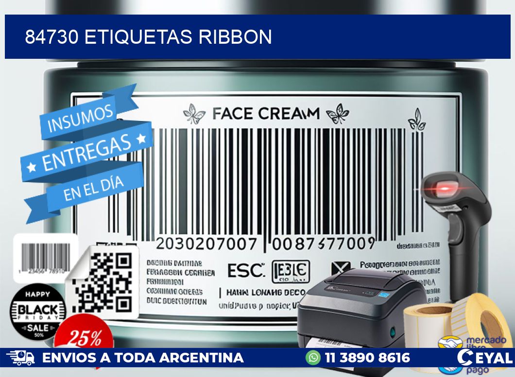 84730 ETIQUETAS RIBBON