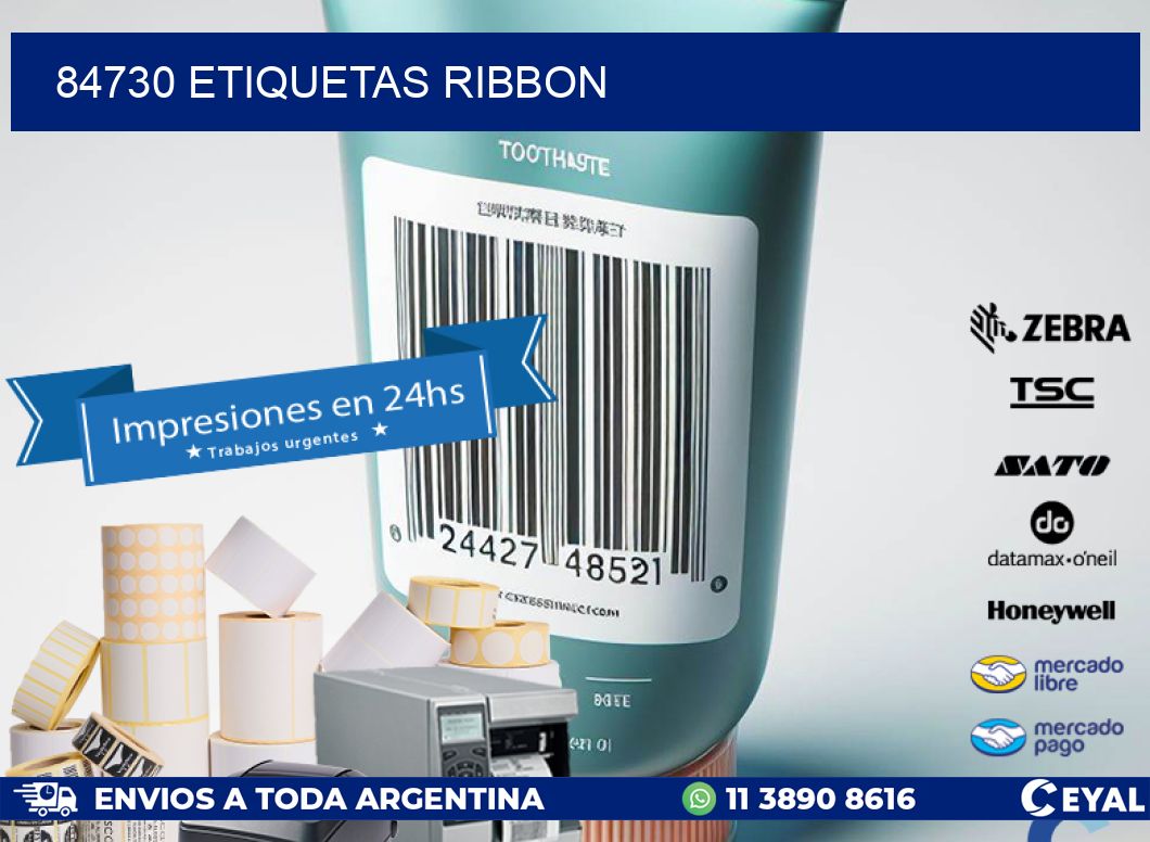 84730 ETIQUETAS RIBBON