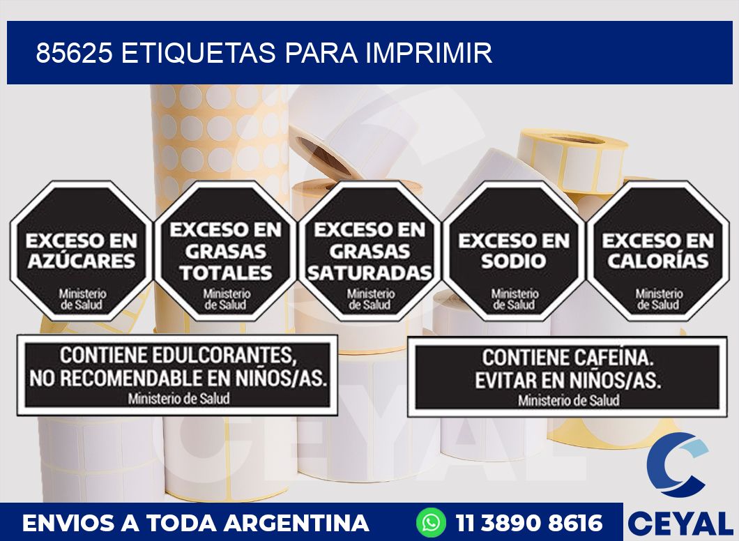 85625 ETIQUETAS PARA IMPRIMIR
