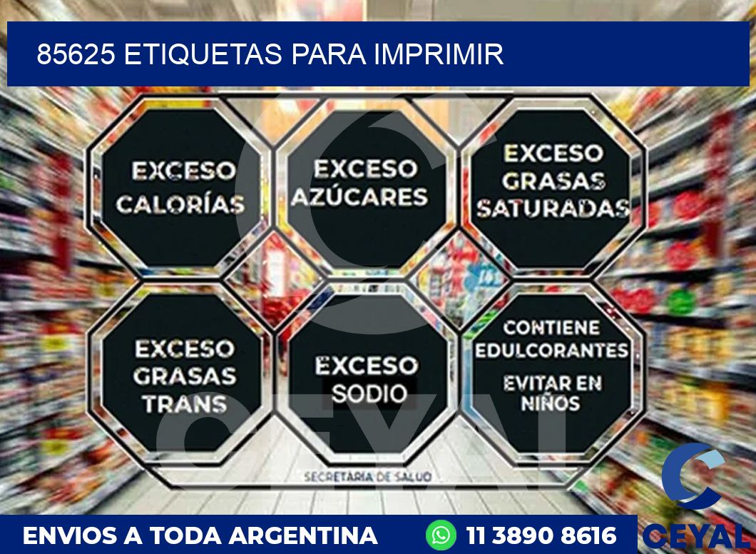 85625 ETIQUETAS PARA IMPRIMIR