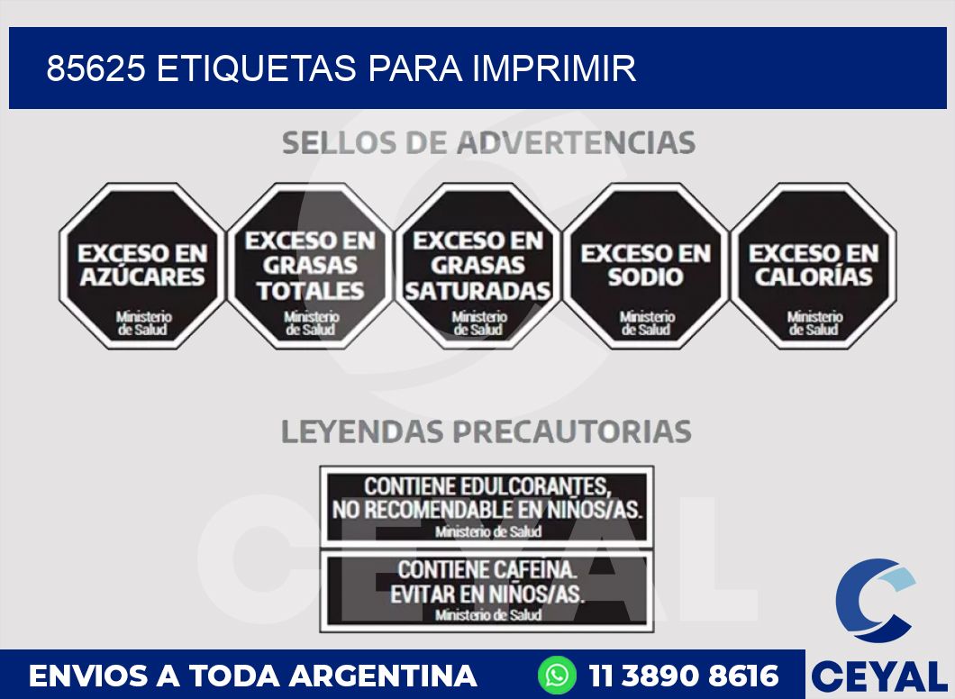 85625 ETIQUETAS PARA IMPRIMIR