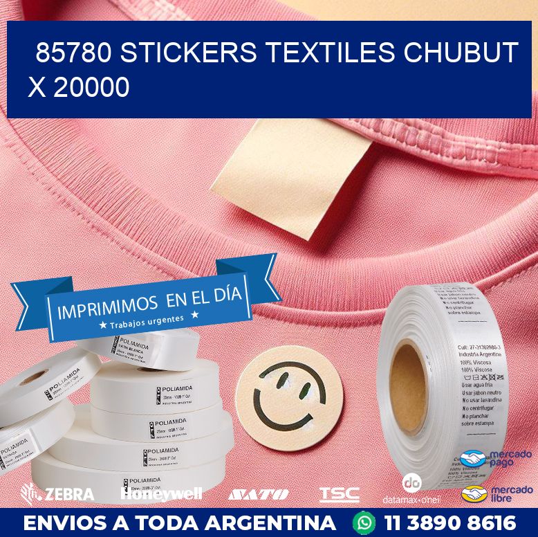 85780 STICKERS TEXTILES CHUBUT X 20000